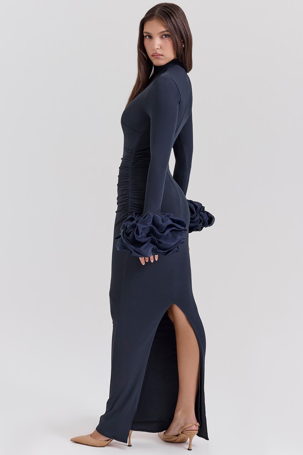 Sexy Slim-Fit Floral Cuff Fishtail Skirt